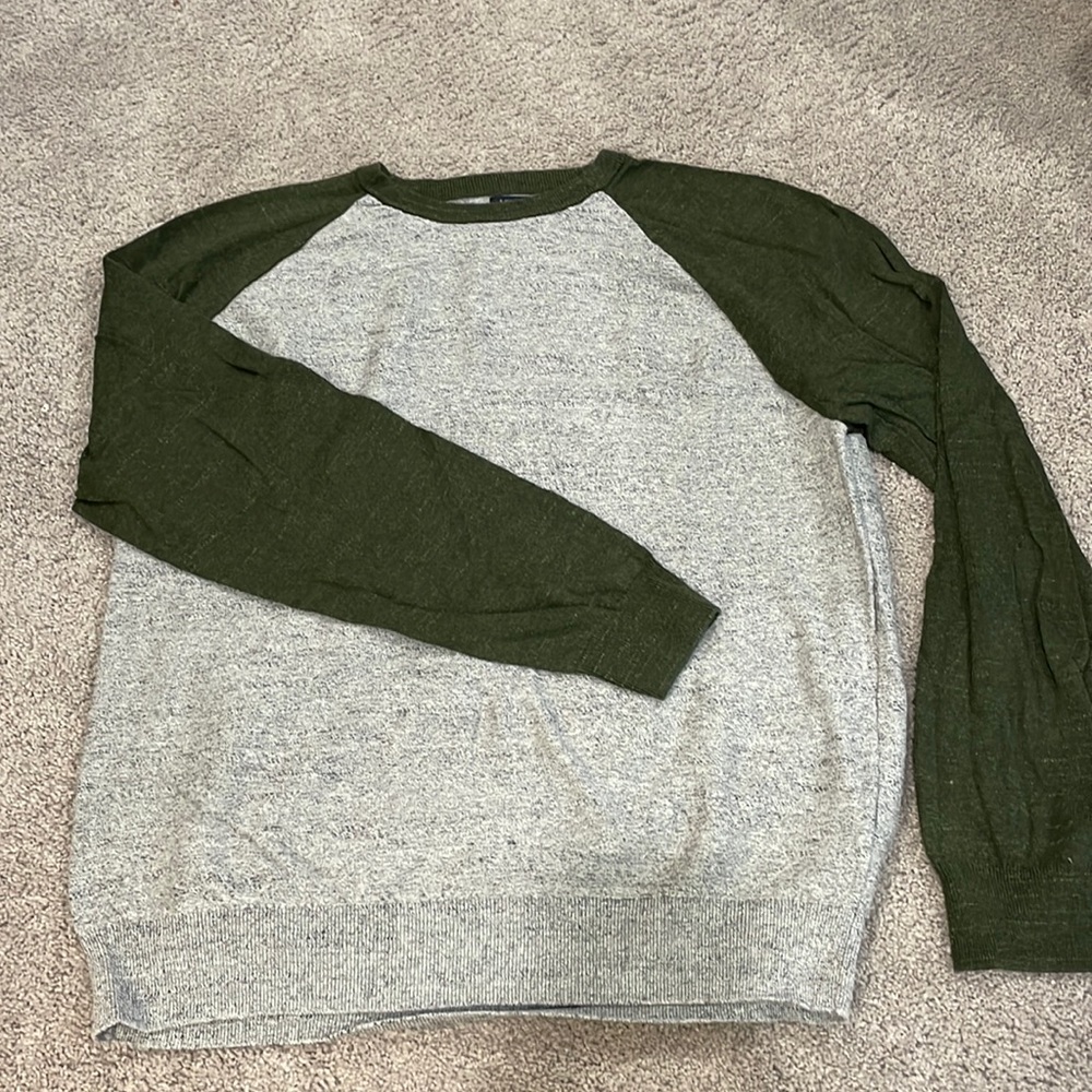 J.Crew Raglan Budded Baseball Crewneck Sweater
